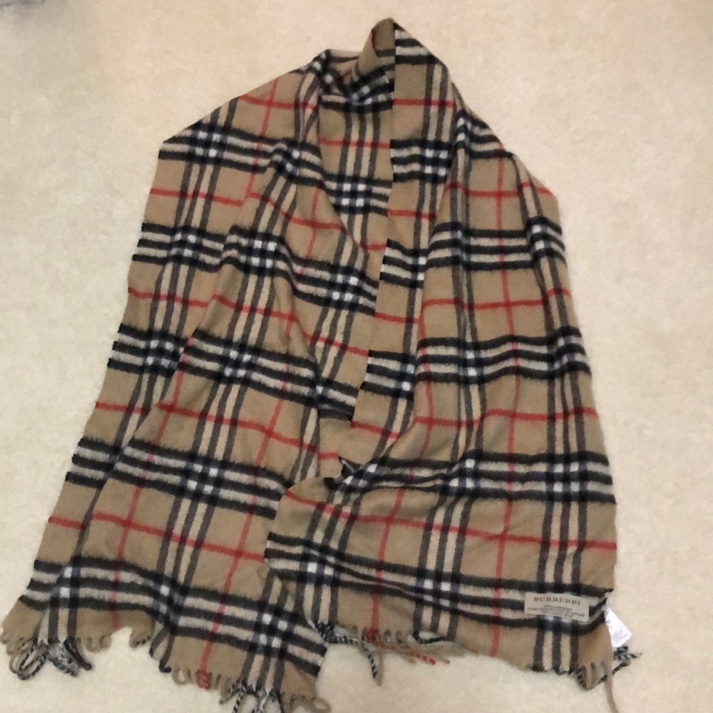 Authentic Burberry Check Plaid Scarf